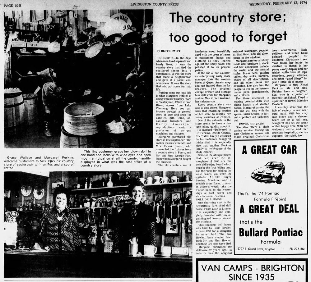 Country Store of Yesteryear (History Town) - Feb 1974 Feature Article (newer photo)